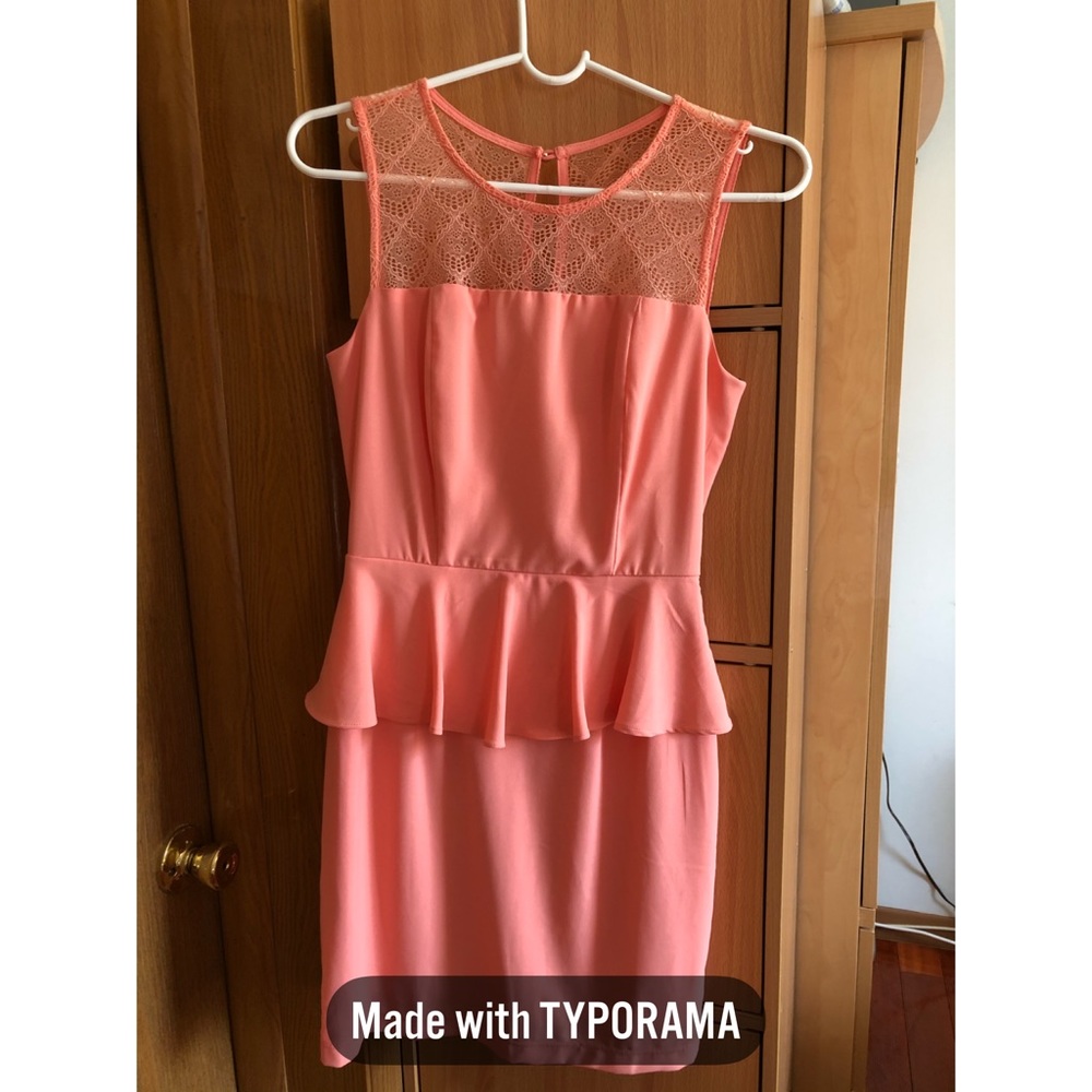Forever 21 Salmon/ bright pink sleeveless dress